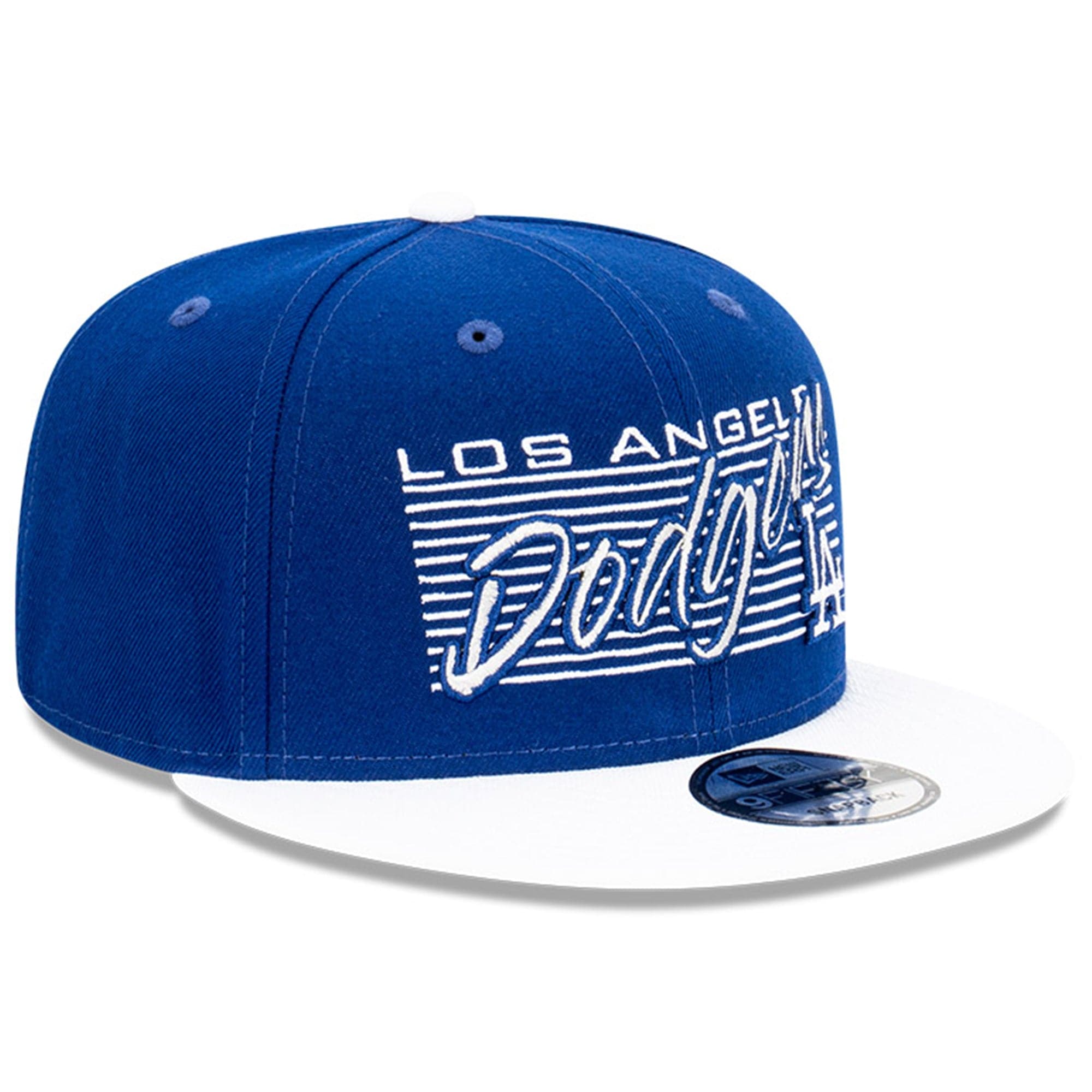 New Era Caps Los Angeles Dodgers New Era MLB Script Block 9FIFTY Snapback Hat - Blue