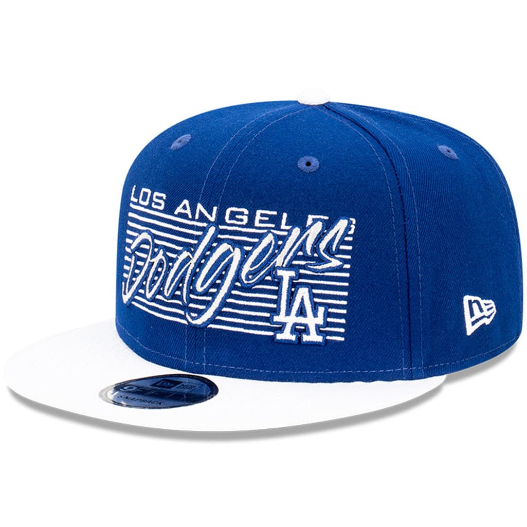 New Era Caps Los Angeles Dodgers New Era MLB Script Block 9FIFTY Snapback Hat - Blue