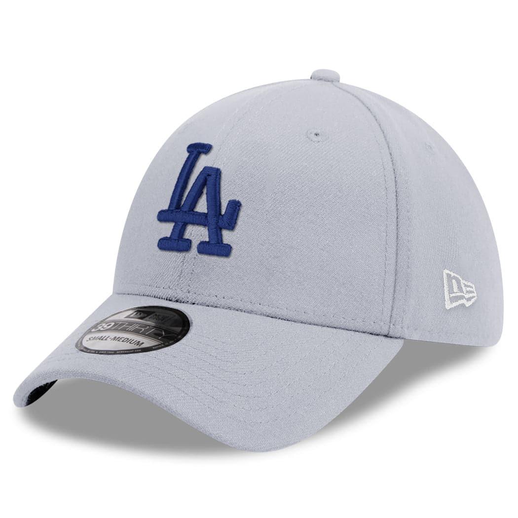 New Era Caps Los Angeles Dodgers New Era MLB Team 39THIRTY Flex Fit Curve Hat - Grey