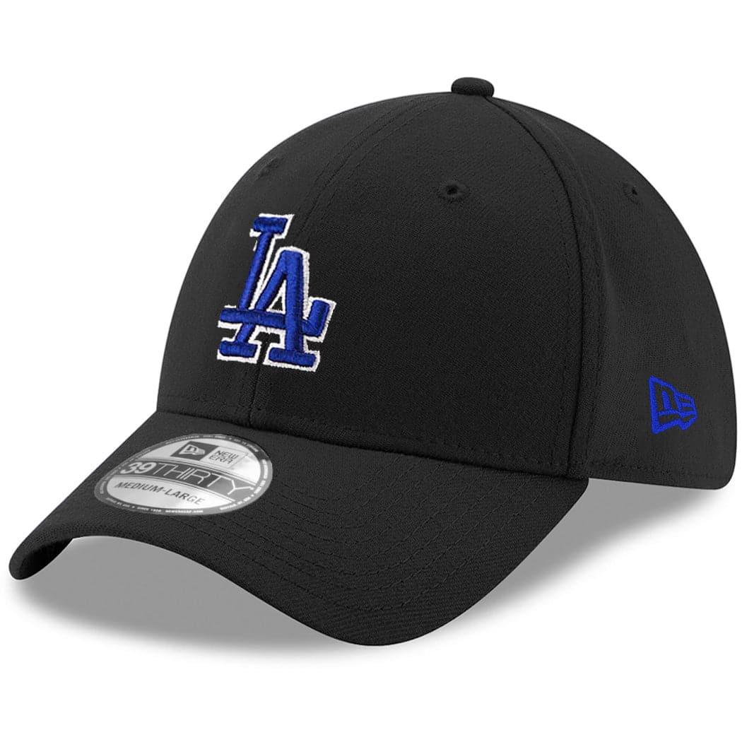 New Era Caps Los Angeles Dodgers New Era MLB Team Established 39THIRTY Curve Flex Hat - Black