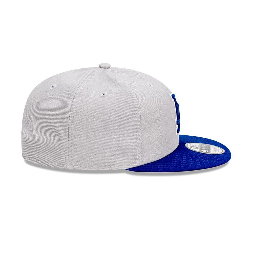 New Era Caps Adjustable M/L Los Angeles Dodgers New Era MLB Team Interchange 2 Tone 9FIFTY Snapback Hat - Grey/Blue