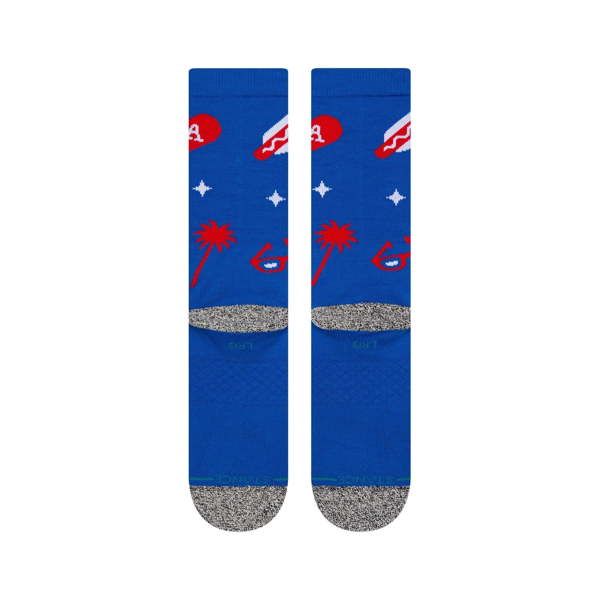 Stance Socks Large (9-12 US) Los Angeles Dodgers Stance MLB Landmark Crew Socks - Blue