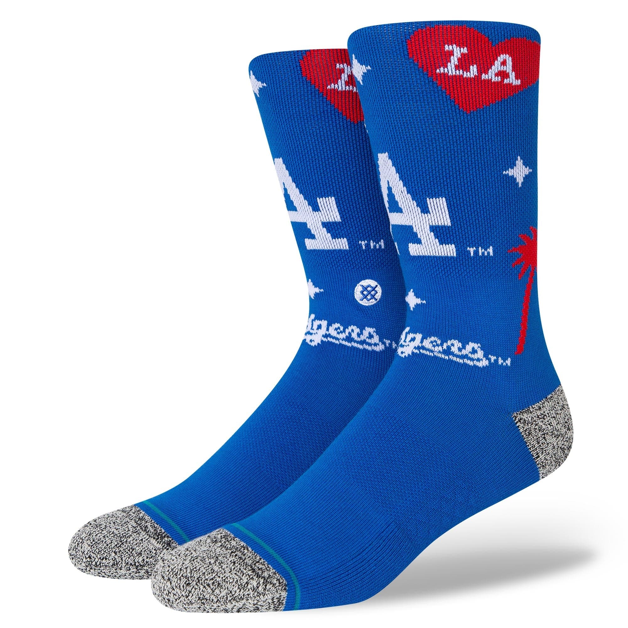 Stance Socks Large (9-12 US) Los Angeles Dodgers Stance MLB Landmark Crew Socks - Blue
