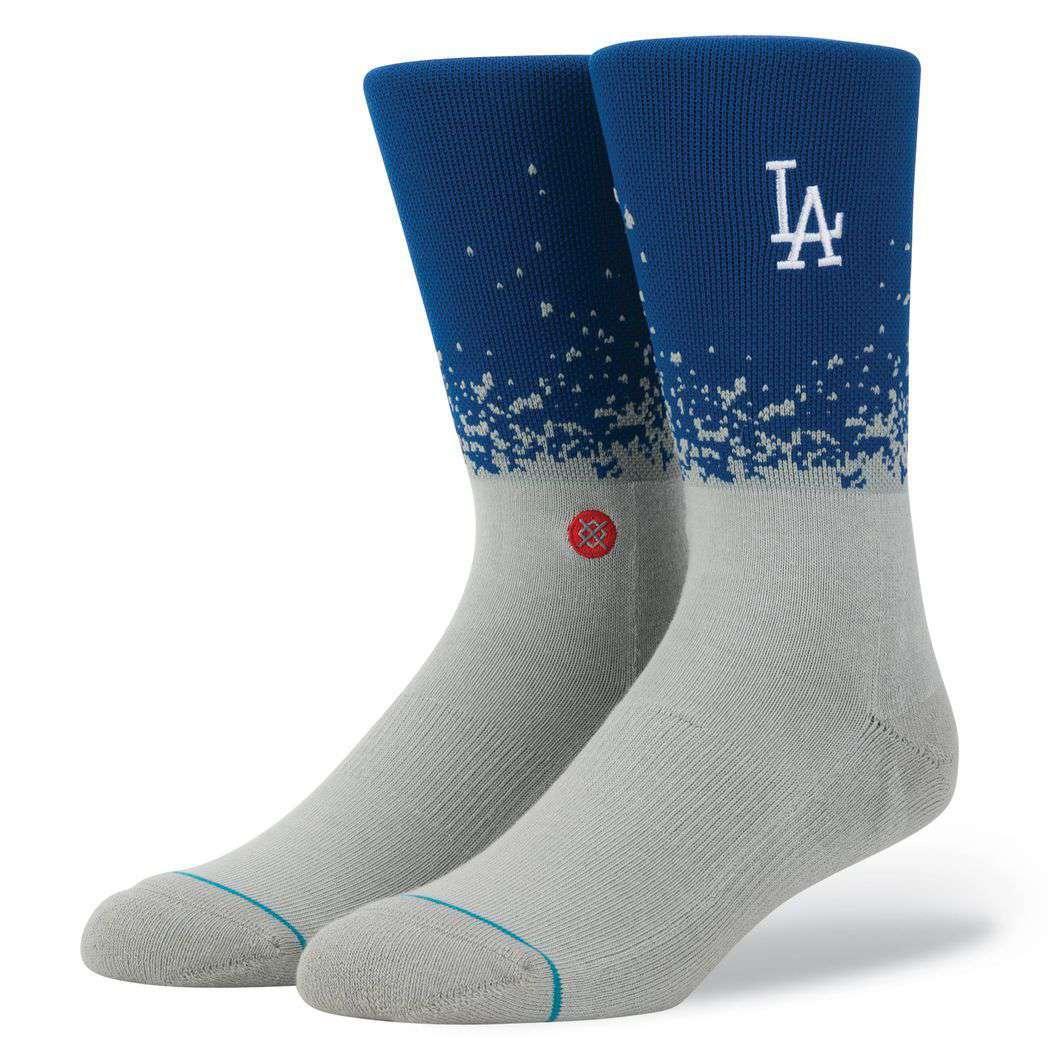 Stance Socks Grey Los Angeles Dodgers Stance MLB Stadium Fade Crew Socks - Grey