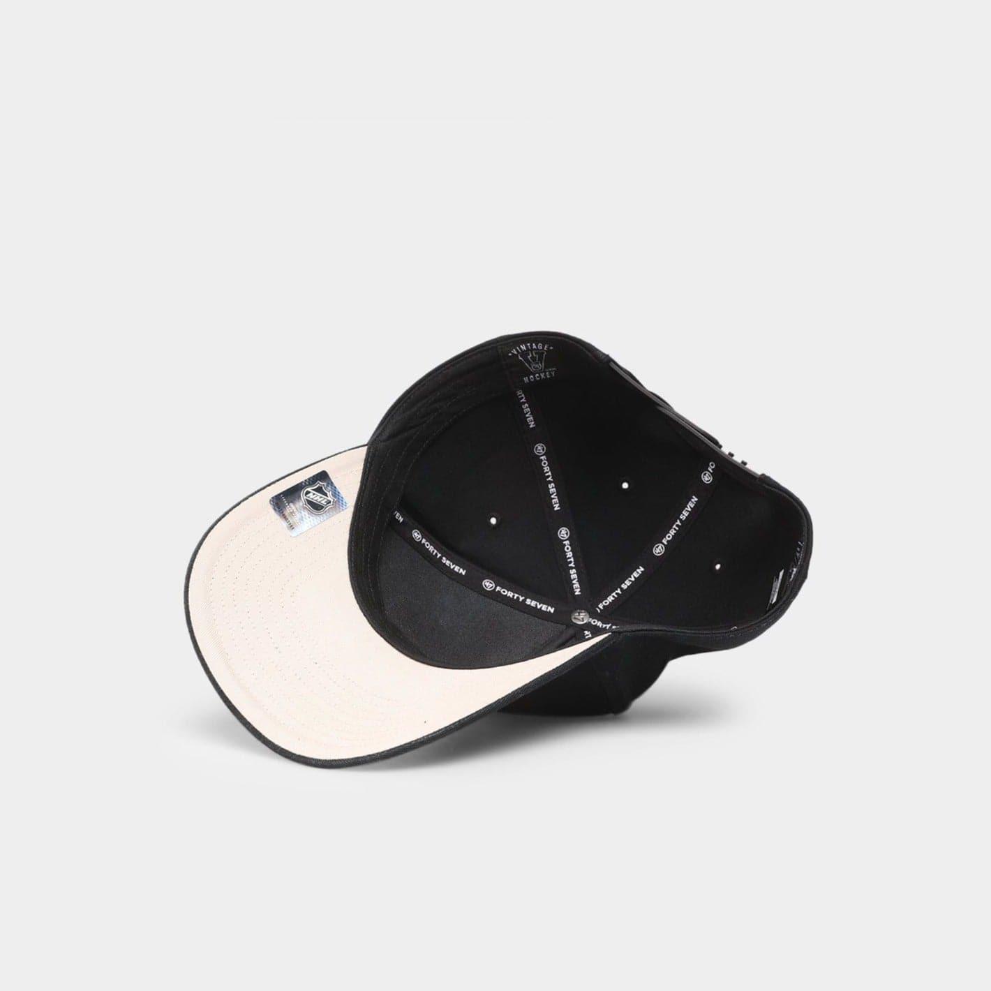 47 Brand Caps Los Angeles Kings ‘47 NHL Bone Logo MVP DT Pinch Curve Snapback Hat - Black
