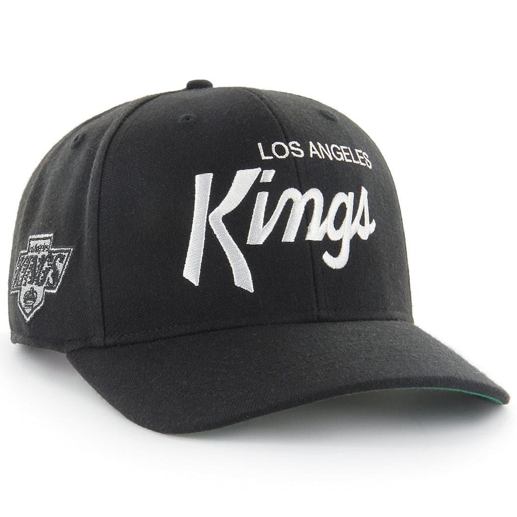 47 Brand Caps Los Angeles Kings ‘47 NHL Replica Script MVP DP Pre-Curved Snapback Hat - Black