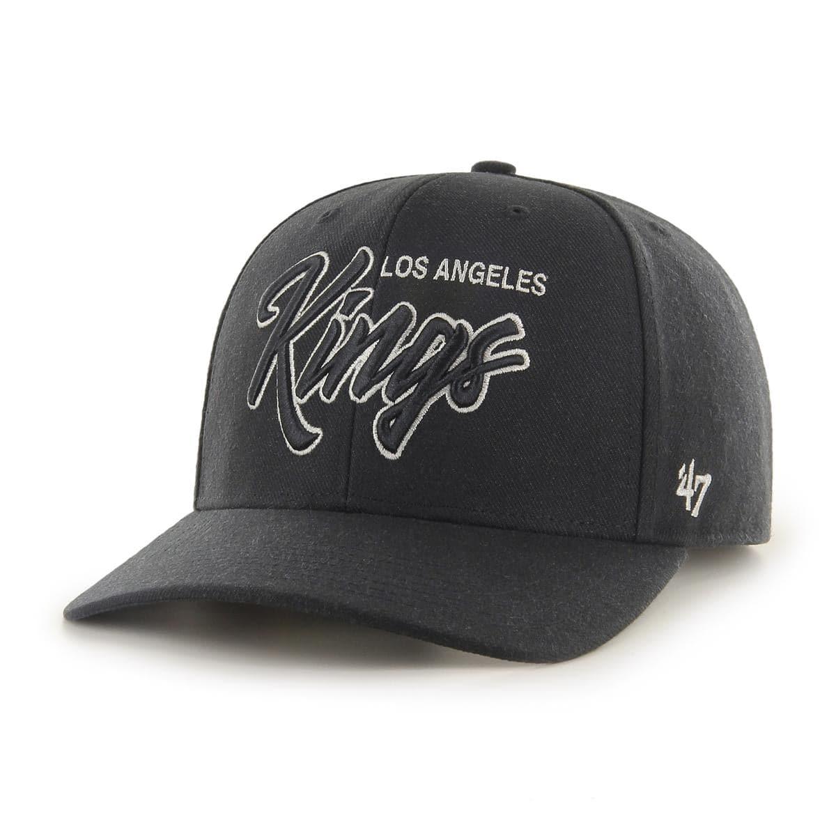 47 Brand Caps Los Angeles Kings ‘47 NHL Street Script Audible DB Pre-Curved Snapback Hat - Black