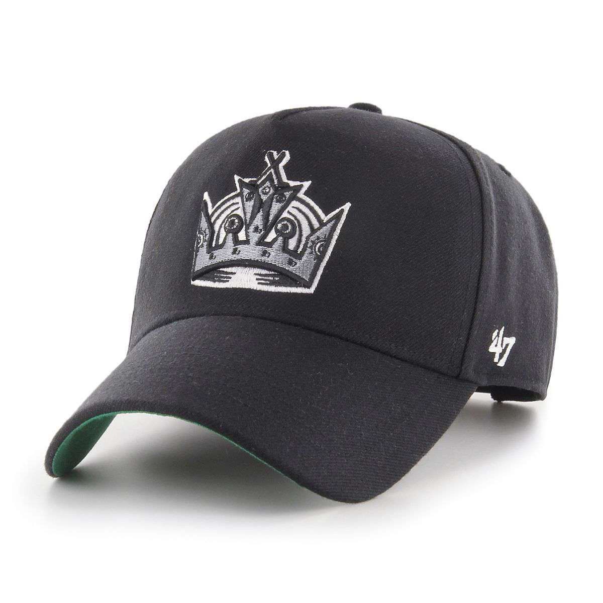 47 Brand Caps Los Angeles Kings ‘47 NHL Team Alt MVP DT Pinch Curve Snapback Hat - Black
