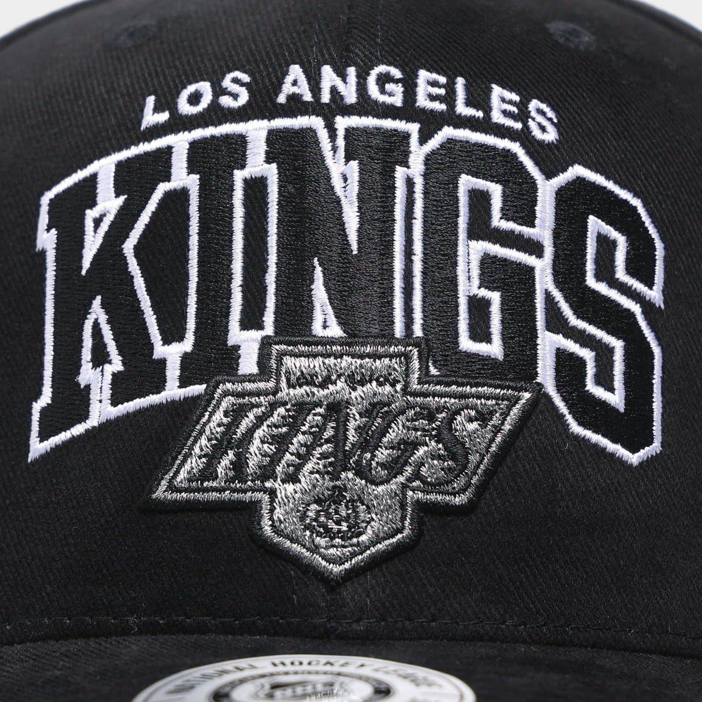 NHL Branded Caps Los Angeles Kings NHL Team Arch Brushed Pro Crown Curved Snapback Hat - Black