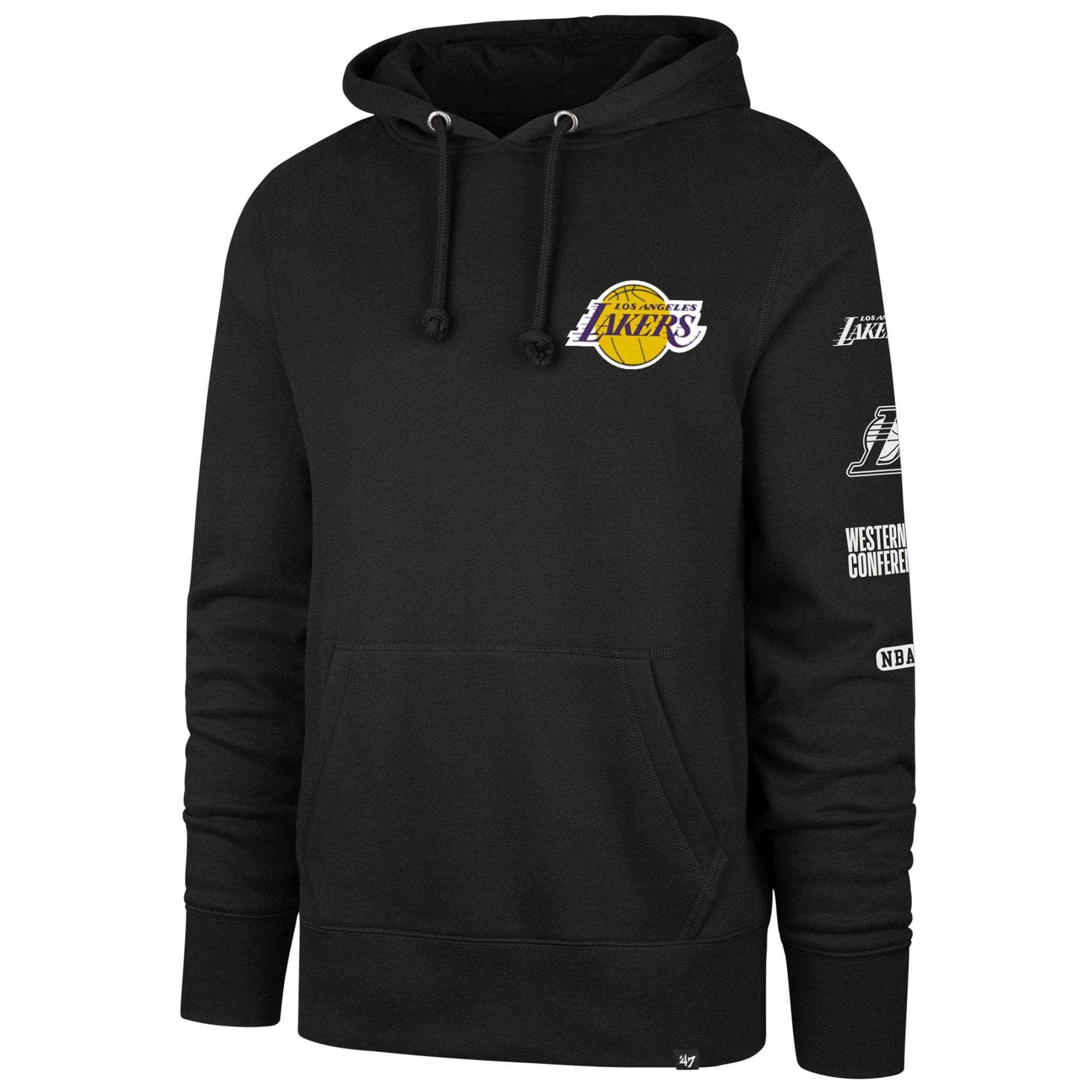 47 Brand Jumpers Los Angeles Lakers '47 NBA Rundown Headline Hoodie Jumper - Black