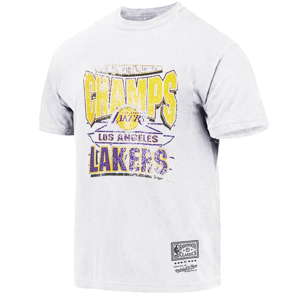 Mitchell And Ness T-Shirts Los Angeles Lakers Mitchell & Ness NBA 1980 Champs Vintage T-Shirt - Vintage White