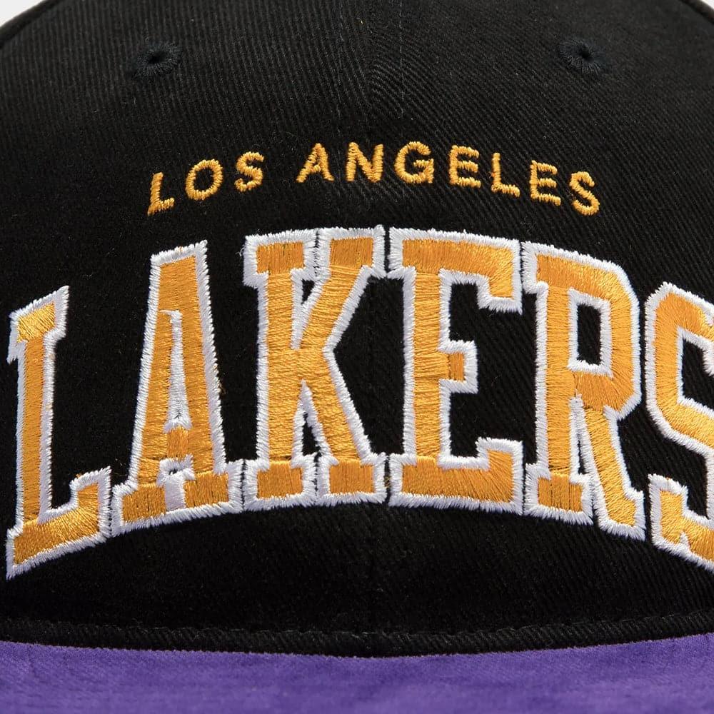 Mitchell And Ness Caps Los Angeles Lakers Mitchell & Ness NBA 2T Vintage Arch Deadstock Snapback Hat - Black
