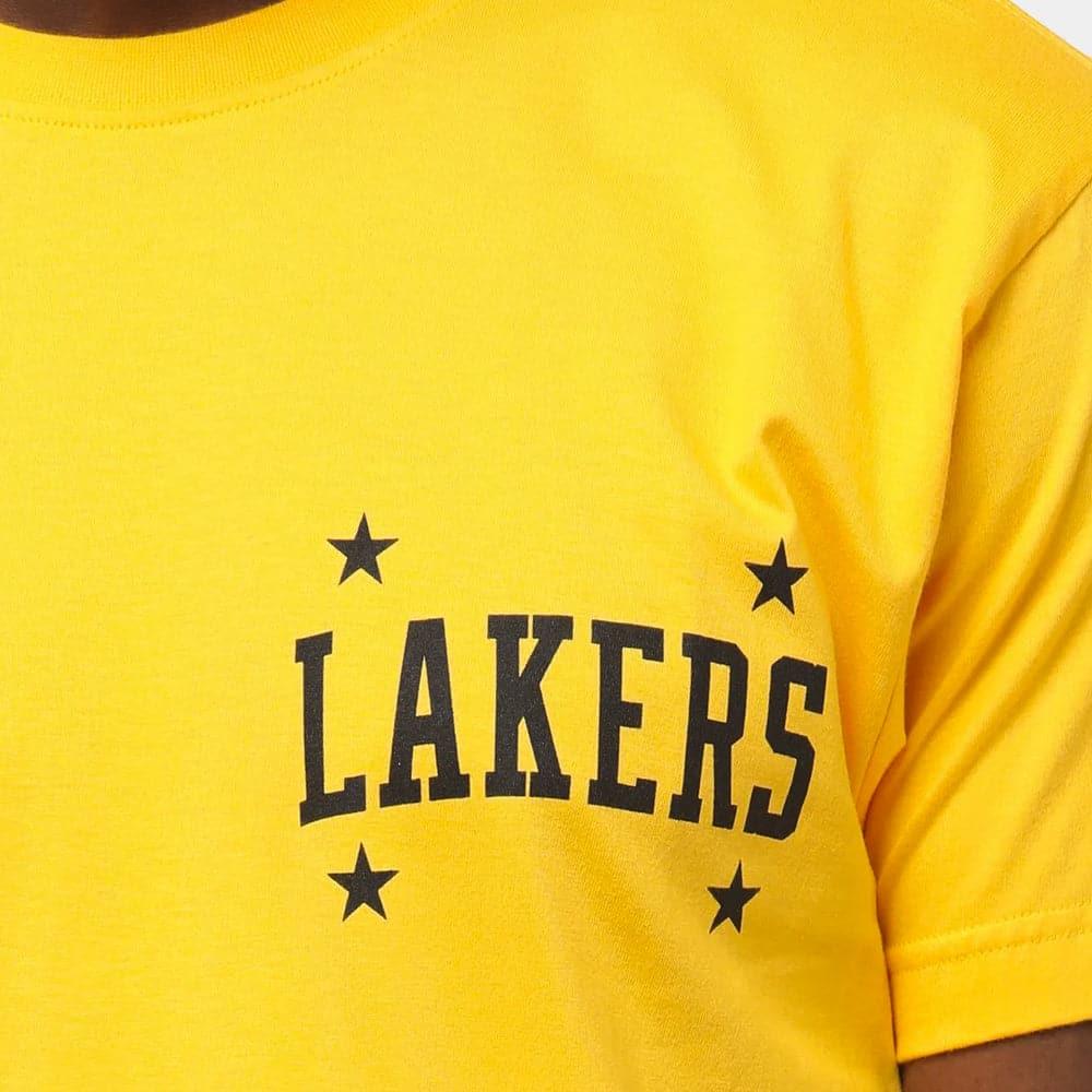 Mitchell And Ness T-Shirts Los Angeles Lakers Mitchell & Ness NBA Colour Pop T-Shirt - Yellow