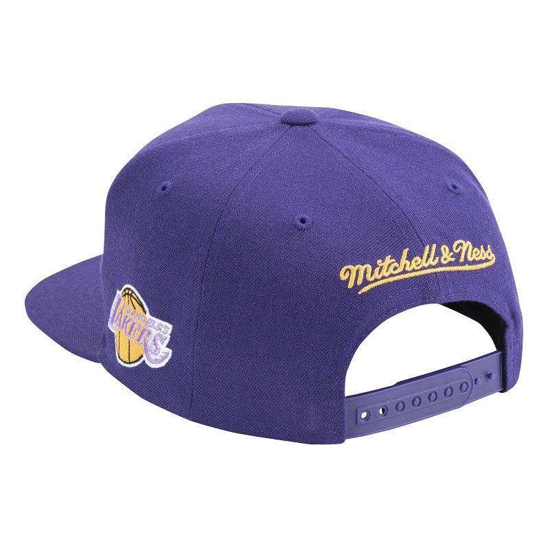 Mitchell And Ness Caps Los Angeles Lakers Mitchell & Ness NBA Faded Gothic Snapback Hat - Purple