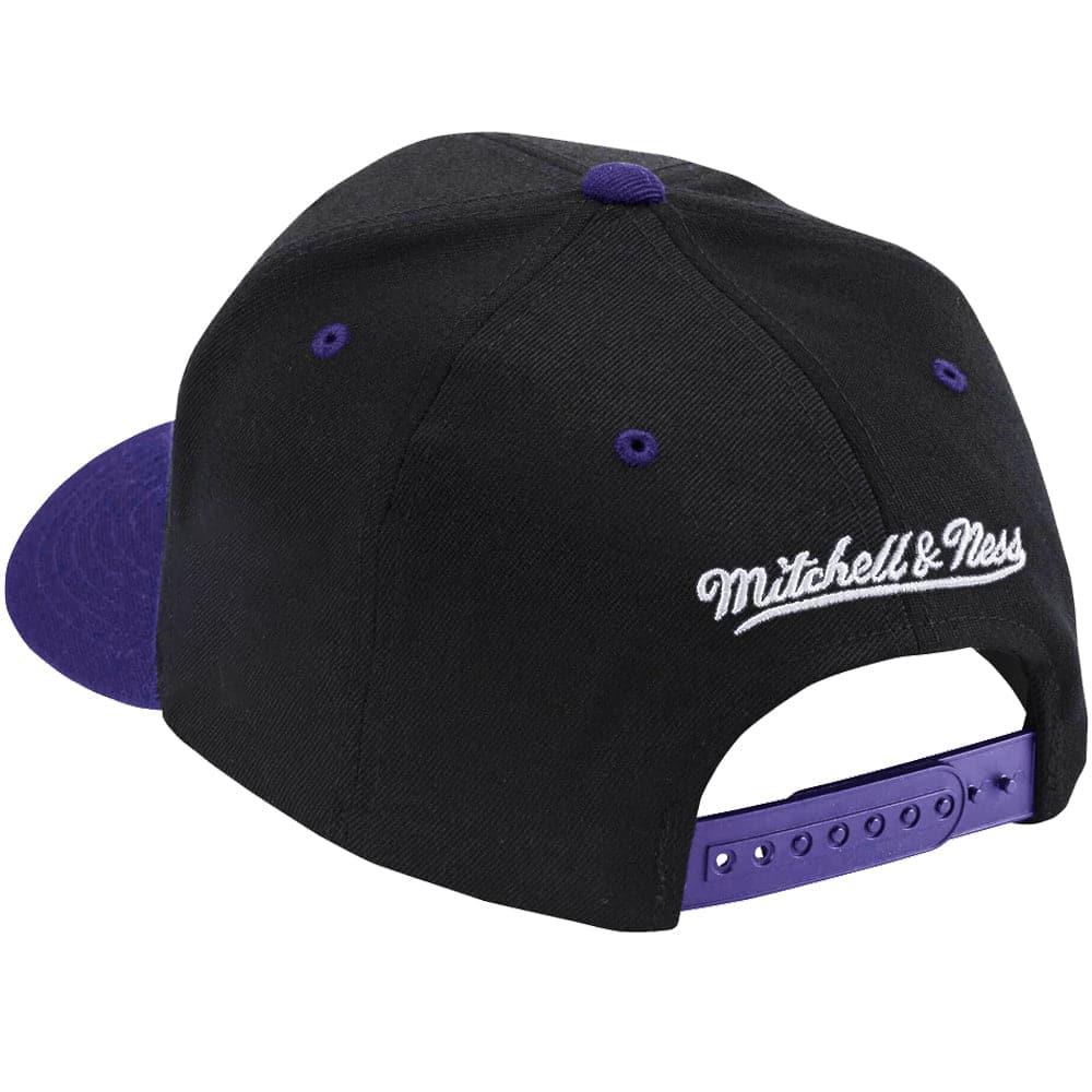 Mitchell And Ness Caps Los Angeles Lakers Mitchell & Ness NBA Flashback Classic Red Snapback Hat - Black