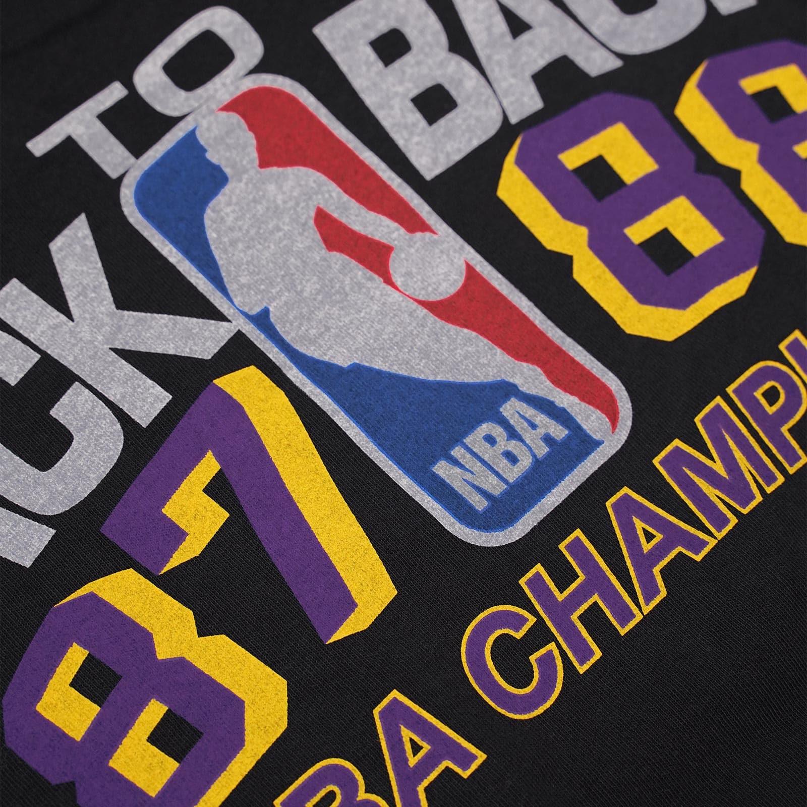 Mitchell And Ness T-Shirts Los Angeles Lakers Mitchell & Ness NBA HWC Back To Back Vintage T-Shirt - Faded Black