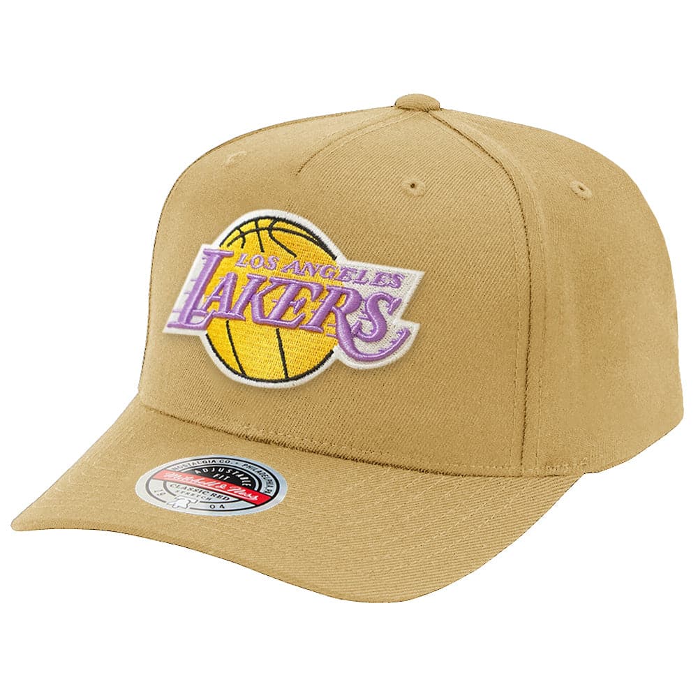 Mitchell And Ness Caps Los Angeles Lakers Mitchell & Ness NBA HWC Classic Red Snapback Hat - Camel