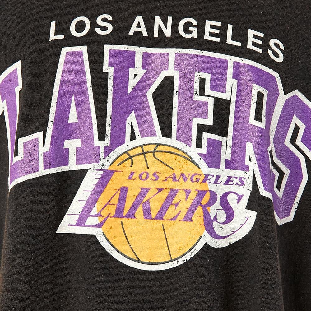 Mitchell And Ness T-Shirts Los Angeles Lakers Mitchell & Ness NBA HWC Team Arch Vintage T-Shirt - Black