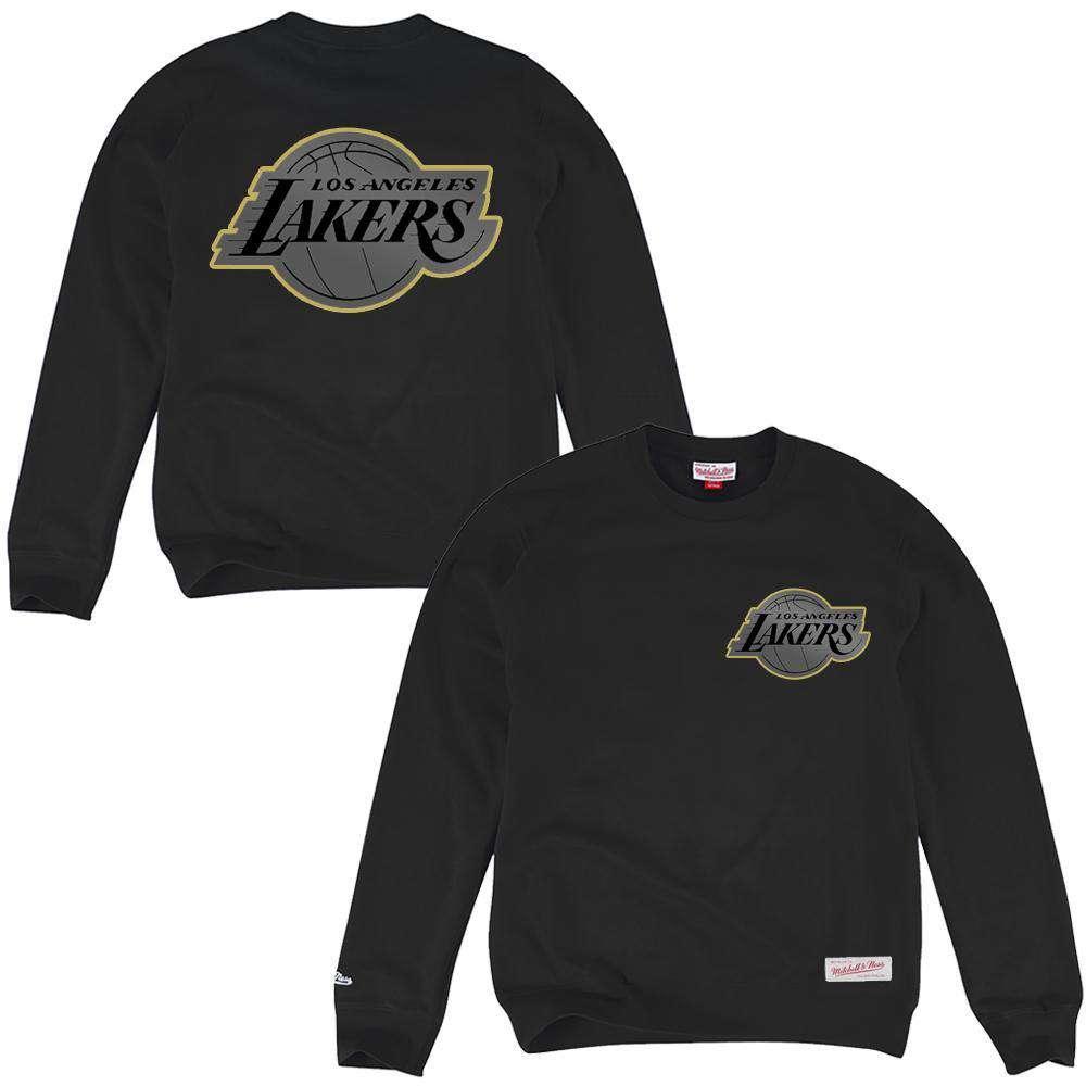 Mitchell And Ness Jumpers Los Angeles Lakers Mitchell & Ness NBA Presto Crew Jumper - Black
