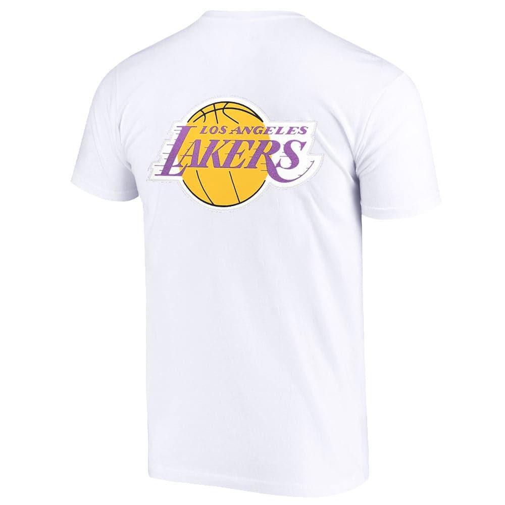 Mitchell And Ness T-Shirts Los Angeles Lakers Mitchell & Ness NBA Retro Repeat T-Shirt - White