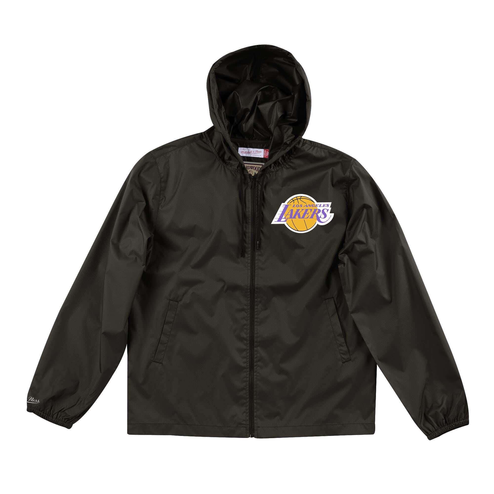 Mitchell And Ness Jackets Los Angeles Lakers Mitchell & Ness NBA Team Captain Windbreaker Jacket - Black