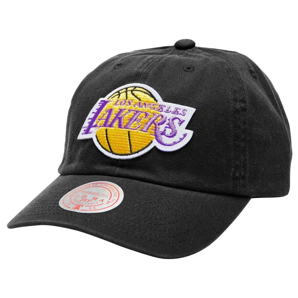 Mitchell And Ness Caps Unisex OSFM Los Angeles Lakers Mitchell & Ness NBA Team Vintage Thread Strapback Dad Hat - Black