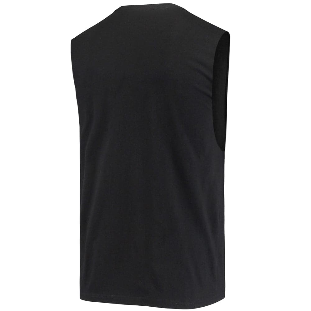 Mitchell And Ness T-Shirts Los Angeles Lakers Mitchell & Ness NBA Wordmark Script Sleeveless Muscle T-Shirt - Black
