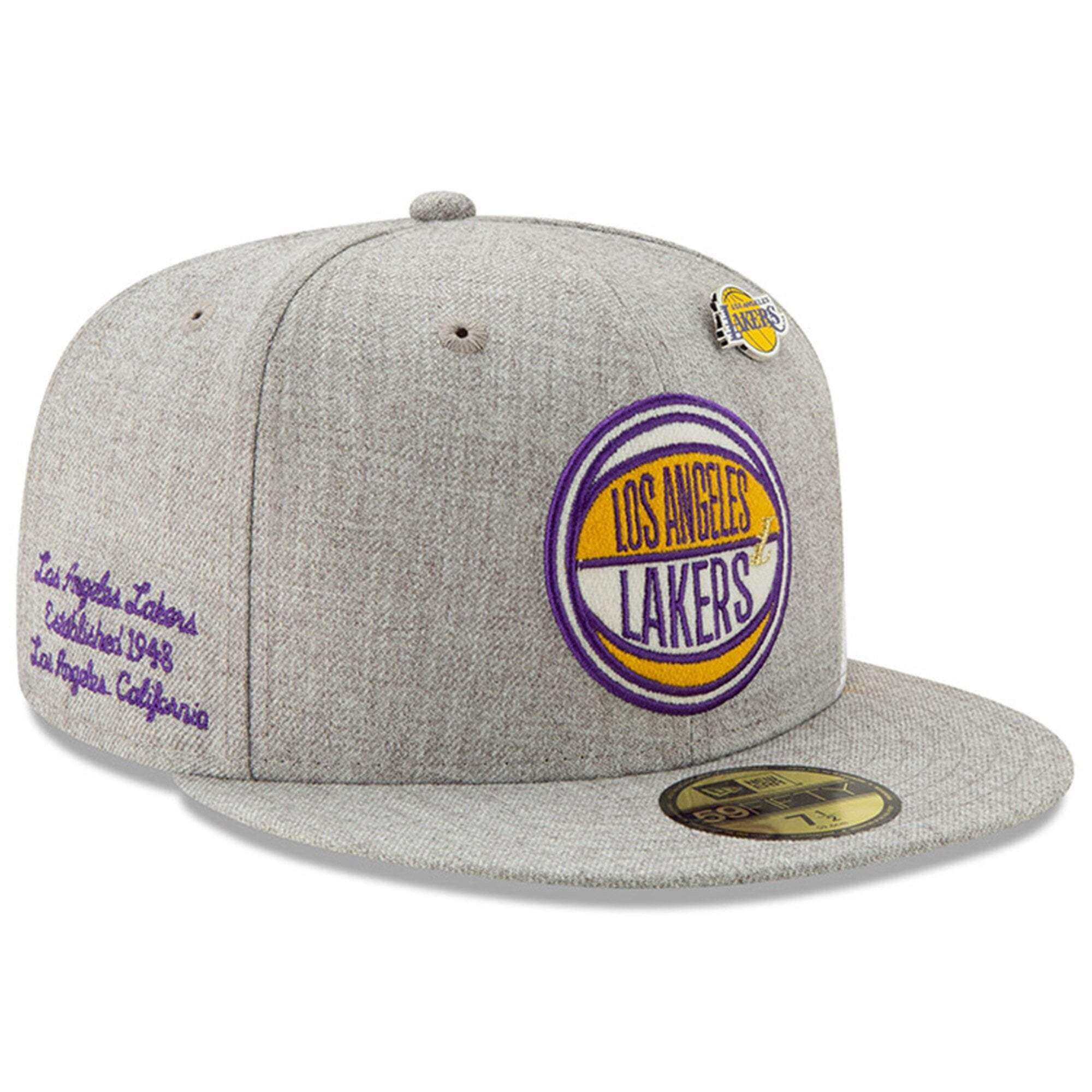New Era Caps Los Angeles Lakers New Era 2019 NBA Draft 59FIFTY Fitted Hat - Heather
