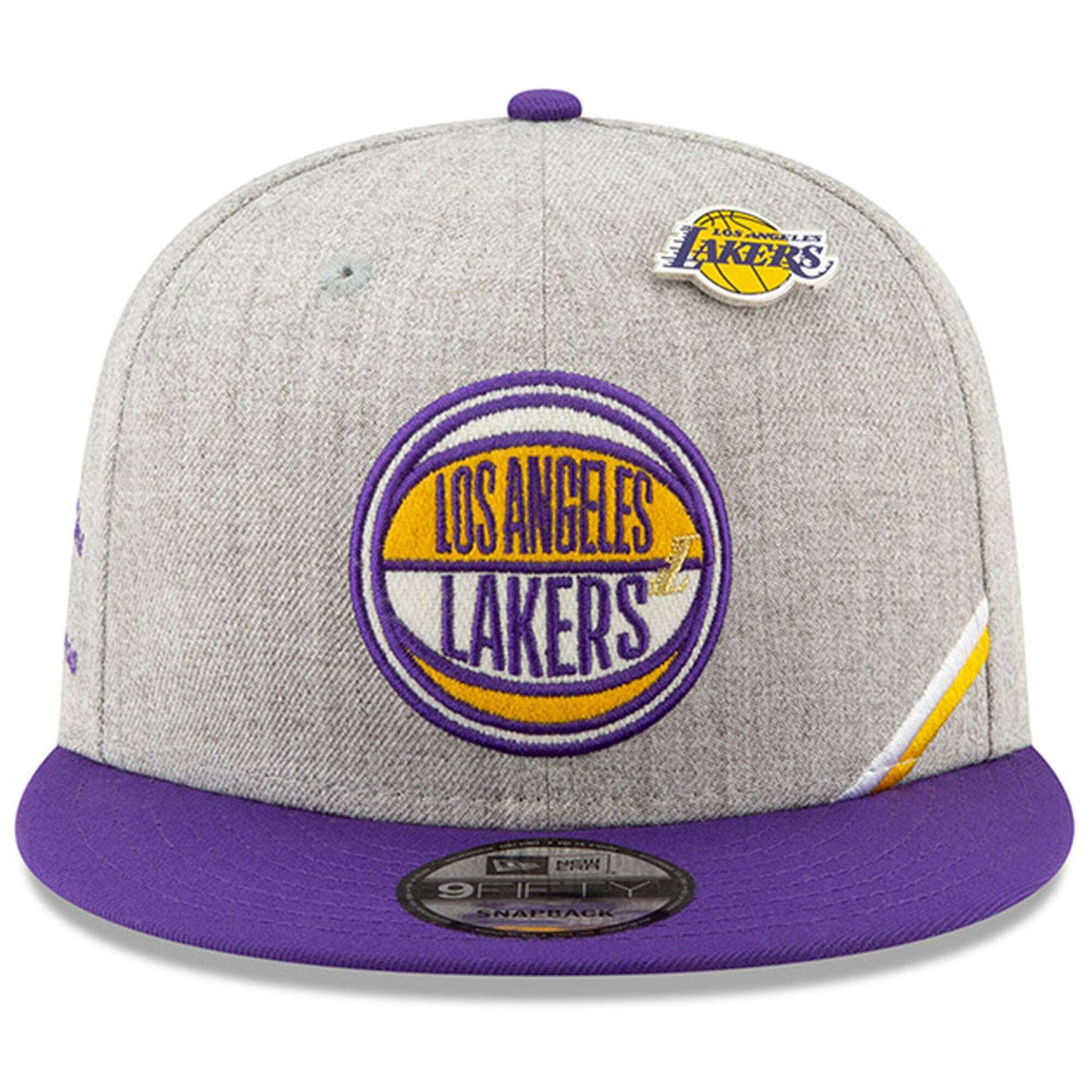New Era Caps Los Angeles Lakers New Era 2019 NBA Draft 9FIFTY Snapback Hat - Heather