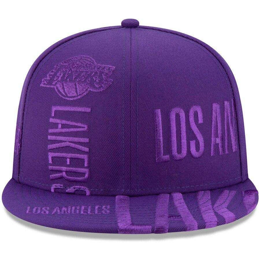 New Era Caps Los Angeles Lakers New Era NBA 2019 Tonal Tip-Off 9FIFTY Snapback Hat - Purple