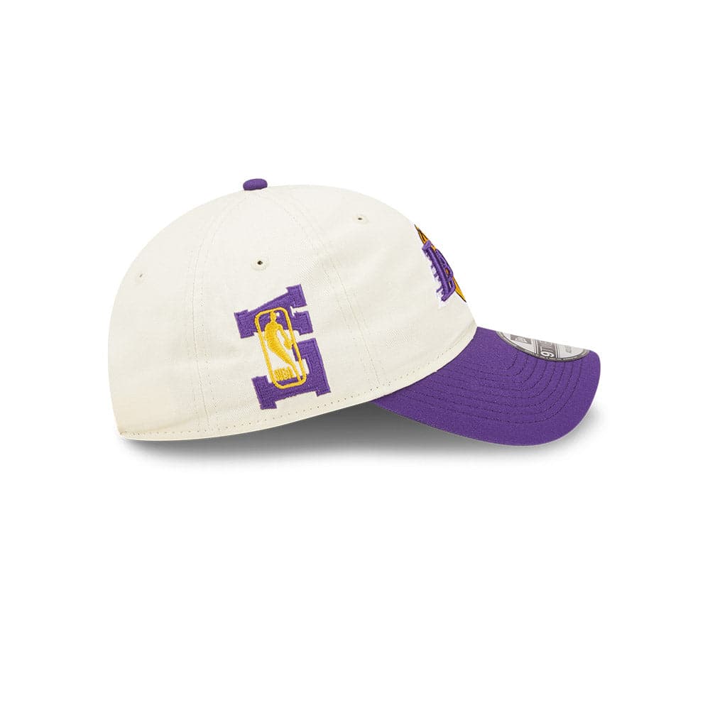New Era Caps Los Angeles Lakers New Era NBA 2022 Draft 9TWENTY Strapback Hat - Cream