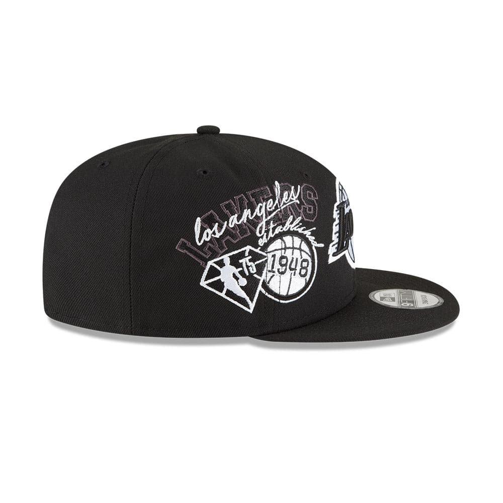 New Era Caps Los Angeles Lakers New Era NBA 21-22 Back Half 9FIFTY Snapback Hat - Black
