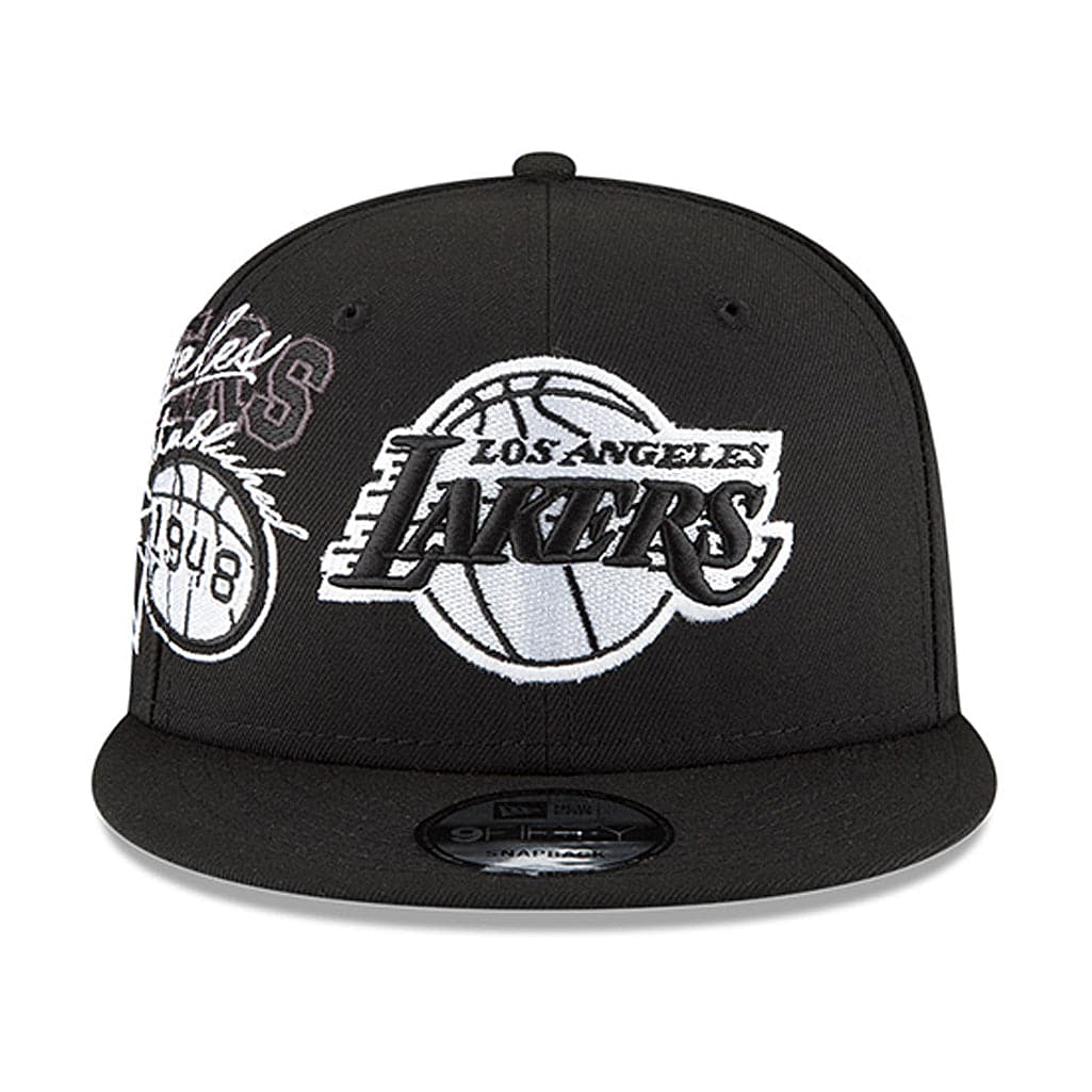 New Era Caps Los Angeles Lakers New Era NBA 21-22 Back Half 9FIFTY Snapback Hat - Black
