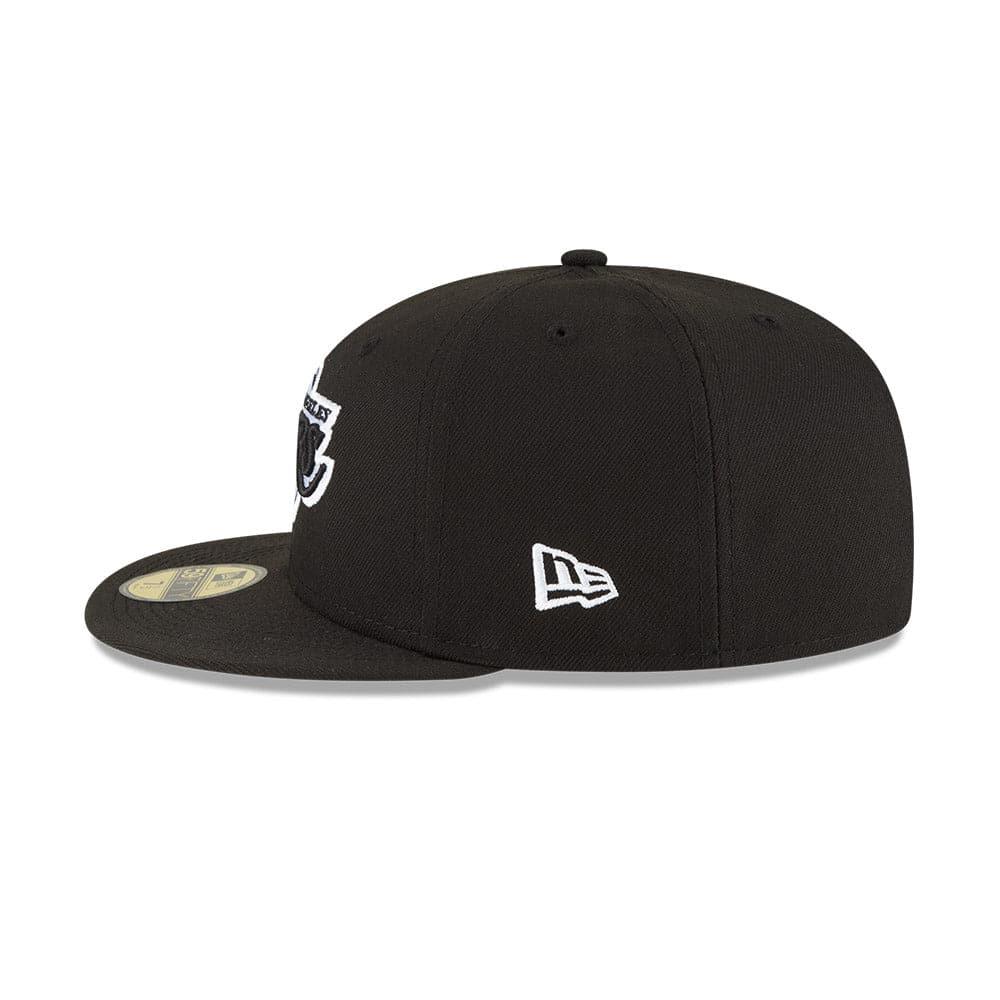 New Era Caps Los Angeles Lakers New Era NBA 21-22 Back Half Monochrome 59FIFTY Fitted Hat - Black