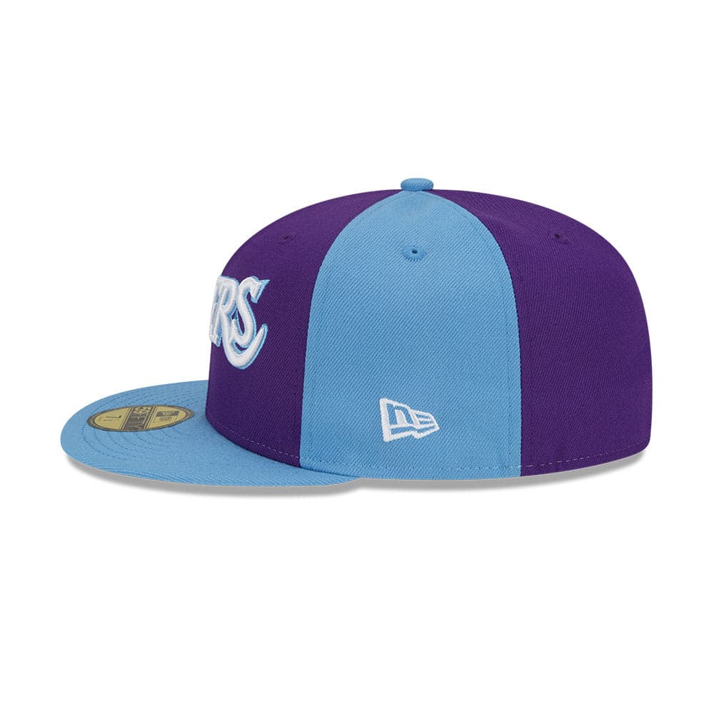 New Era Caps Los Angeles Lakers New Era NBA 21-22 City Edition 59FIFTY Fitted Hat - Purple