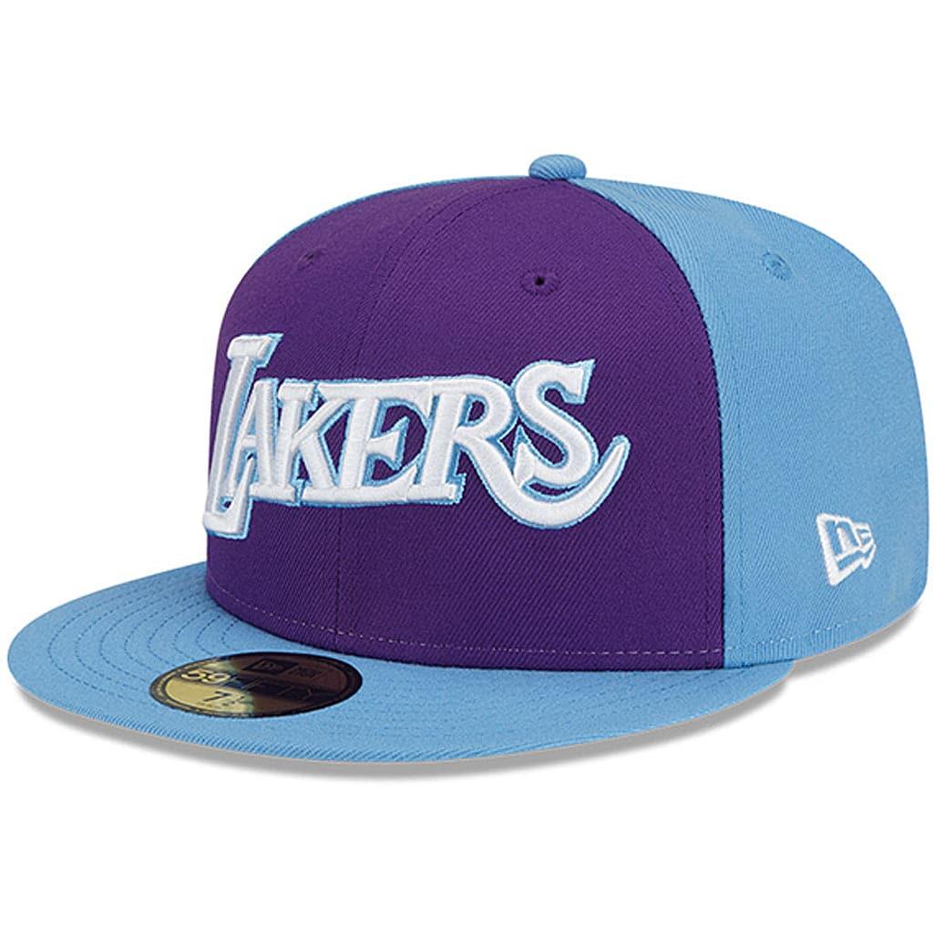New Era Caps Los Angeles Lakers New Era NBA 21-22 City Edition 59FIFTY Fitted Hat - Purple