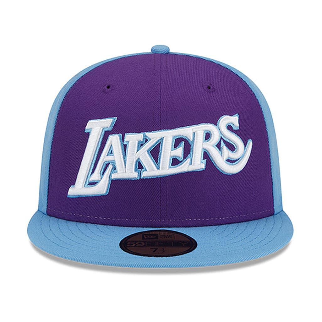 New Era Caps Los Angeles Lakers New Era NBA 21-22 City Edition 59FIFTY Fitted Hat - Purple