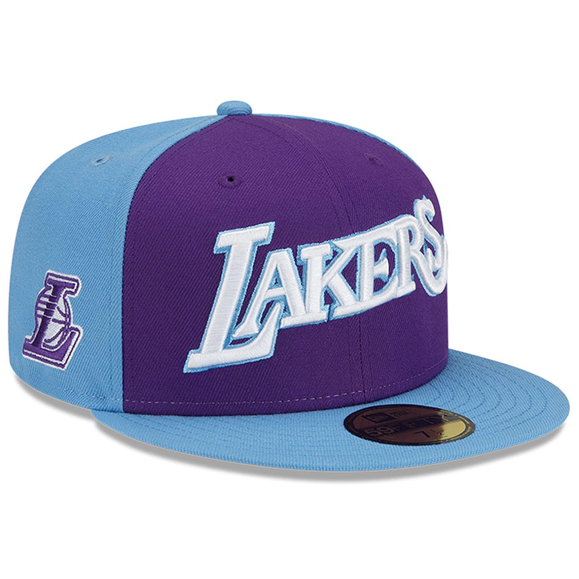 New Era Caps Los Angeles Lakers New Era NBA 21-22 City Edition 59FIFTY Fitted Hat - Purple