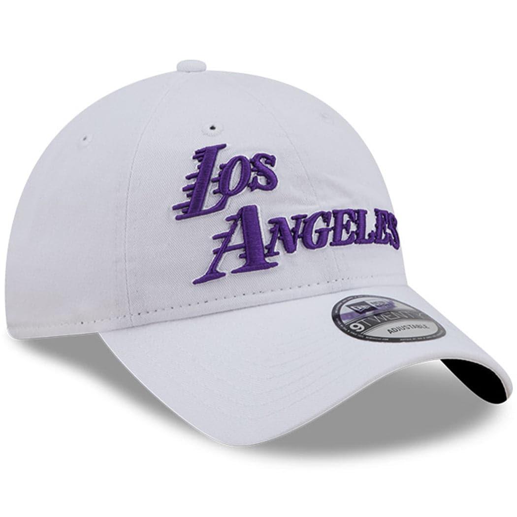New Era Caps Los Angeles Lakers New Era NBA 22-23 City Edition 9TWENTY Strapback Hat - White