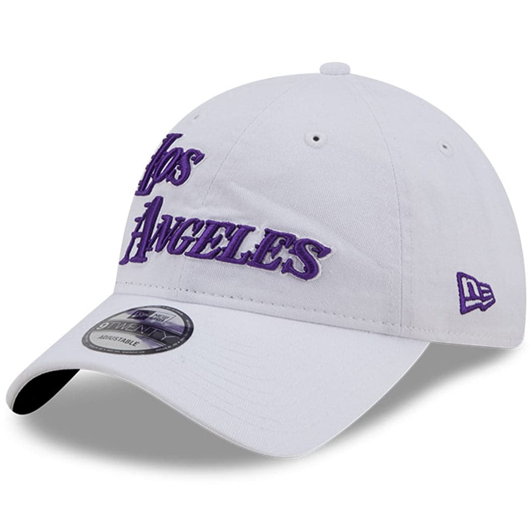 New Era Caps Los Angeles Lakers New Era NBA 22-23 City Edition 9TWENTY Strapback Hat - White