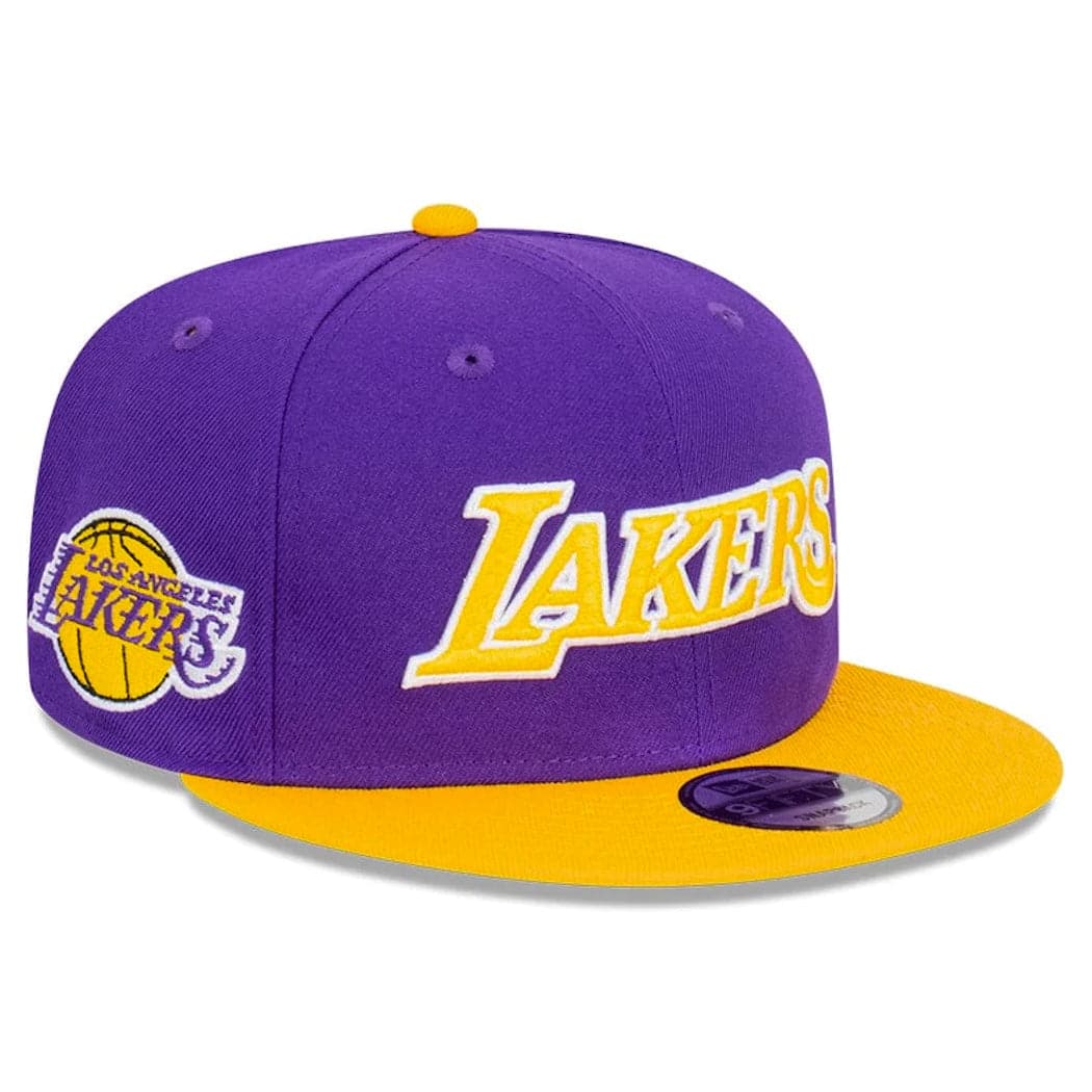 New Era Caps Los Angeles Lakers New Era NBA 2T Wordmark 9FIFTY Snapback Hat - Purple