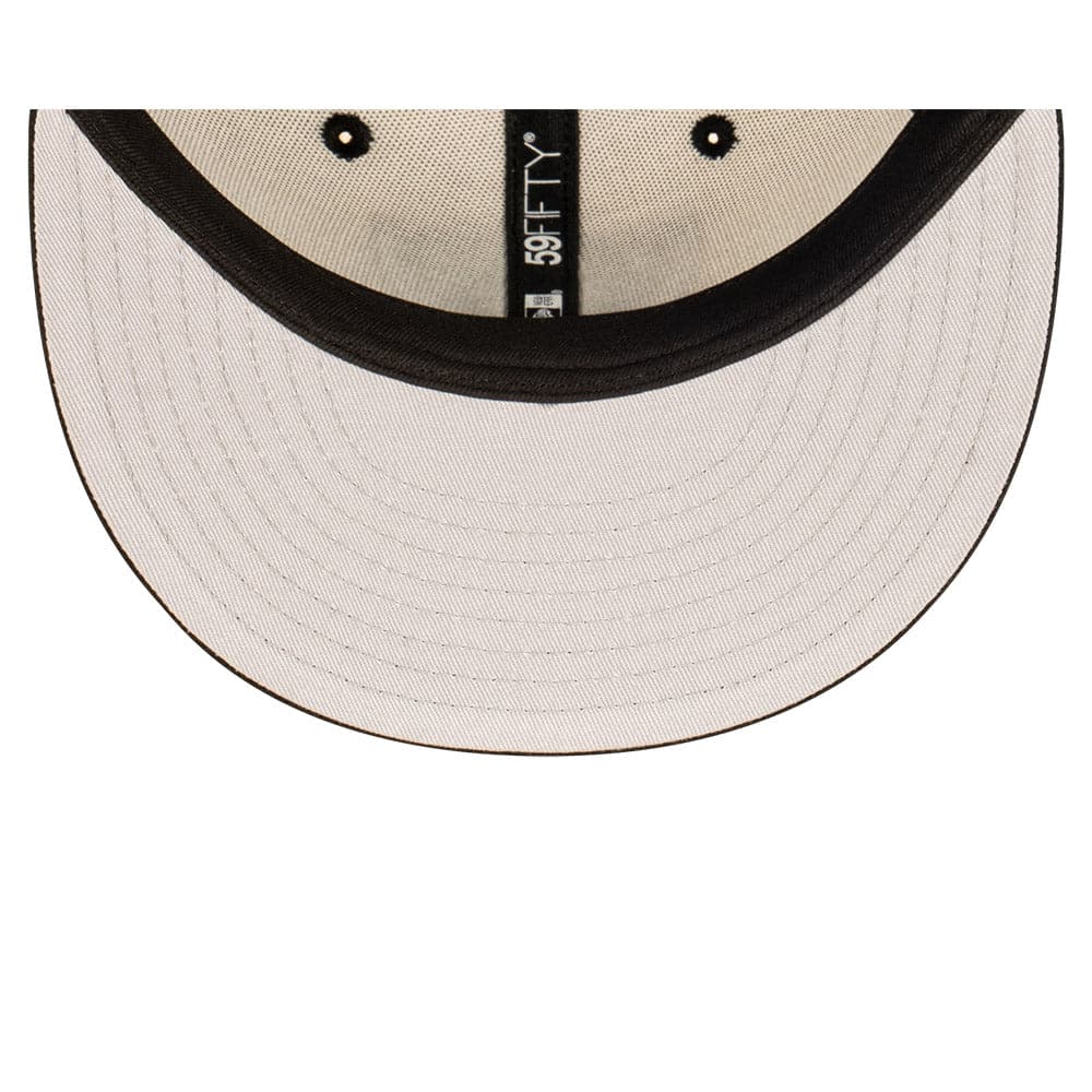 New Era Caps Los Angeles Lakers New Era NBA Blockout 59FIFTY Fitted Hat - White