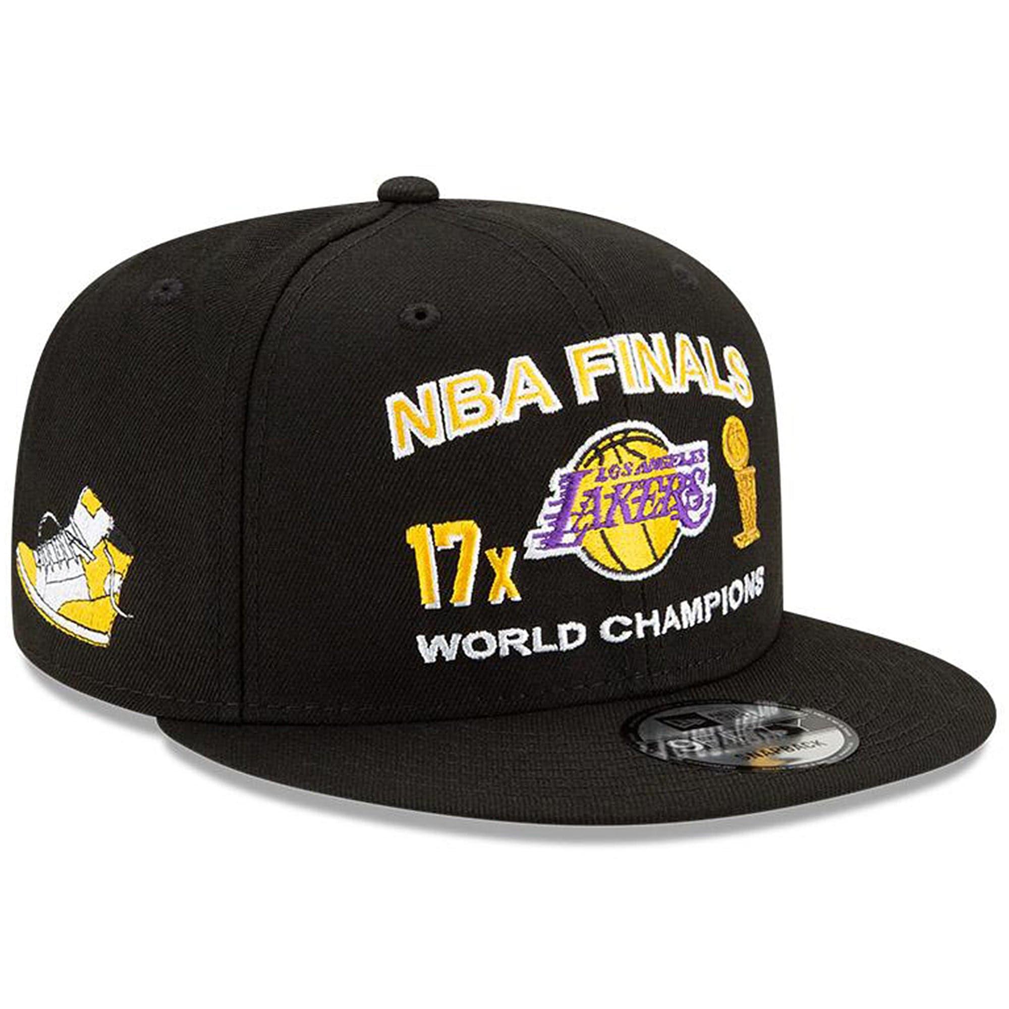 New Era Caps Los Angeles Lakers New Era NBA Champions Icon 9FIFTY Snapback Hat - Black