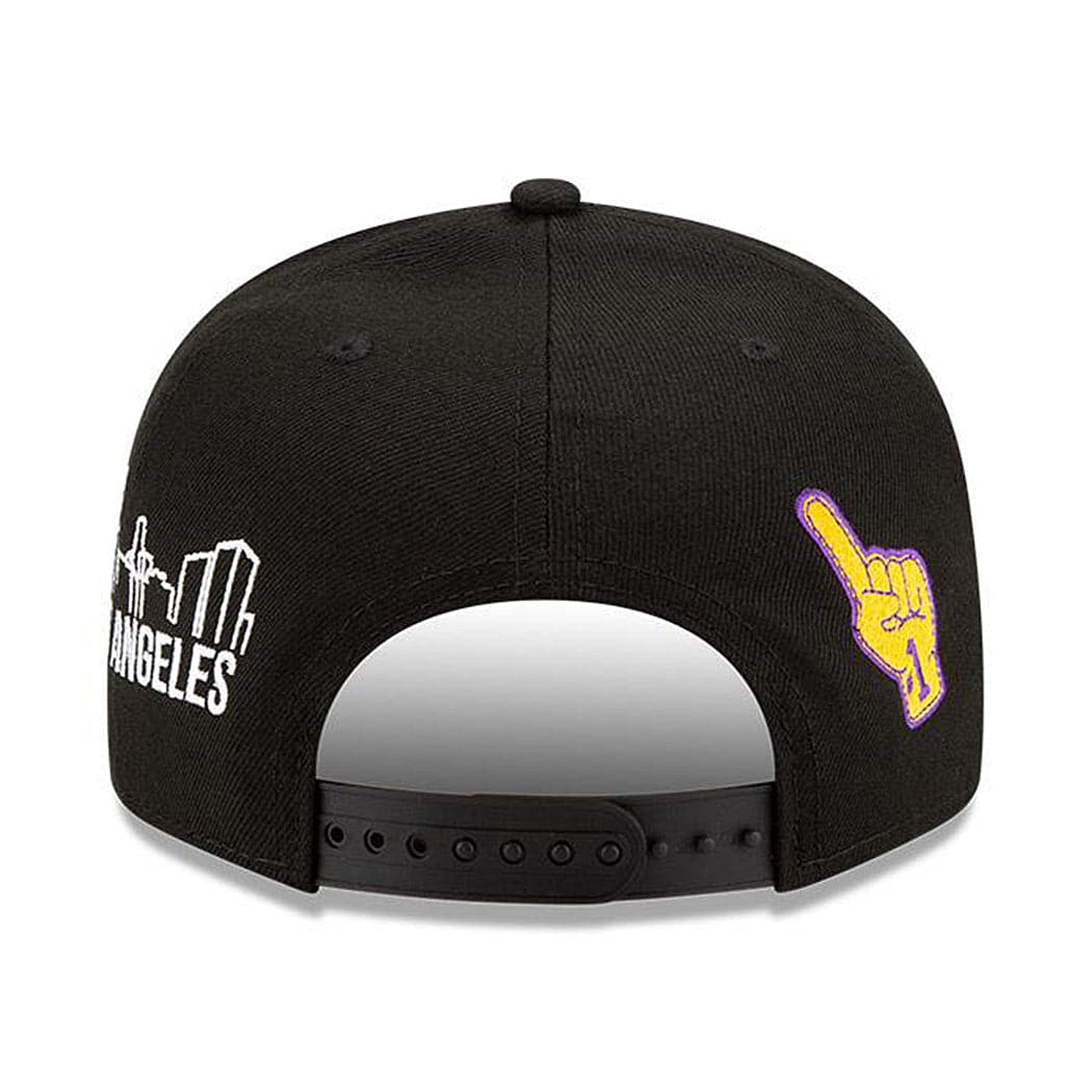 New Era Caps Los Angeles Lakers New Era NBA Champions Icon 9FIFTY Snapback Hat - Black
