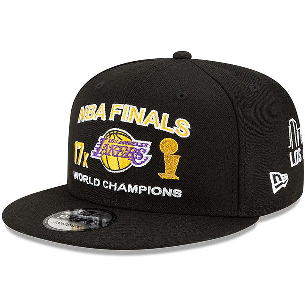 New Era Caps Los Angeles Lakers New Era NBA Champions Icon 9FIFTY Snapback Hat - Black