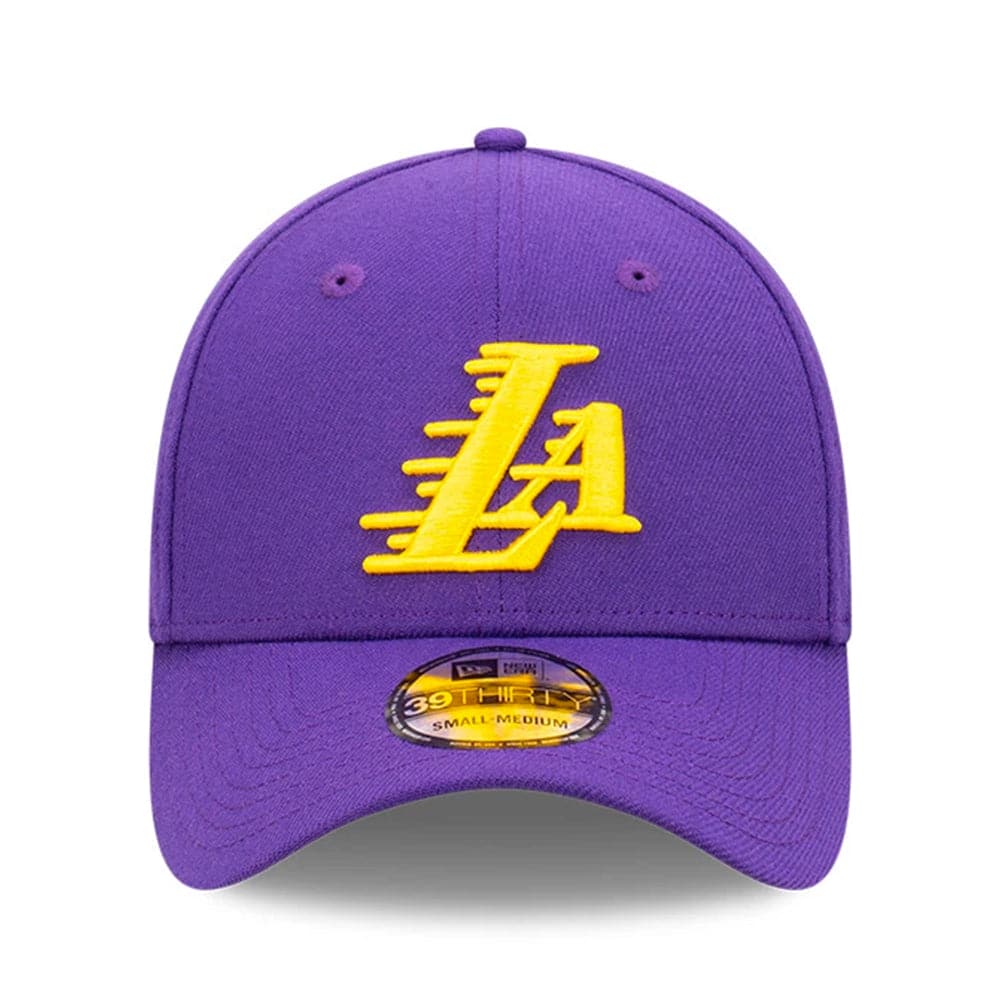 New Era Caps Los Angeles Lakers New Era NBA Dissected Logo 39THIRTY Flex Fit Curve Hat - Purple
