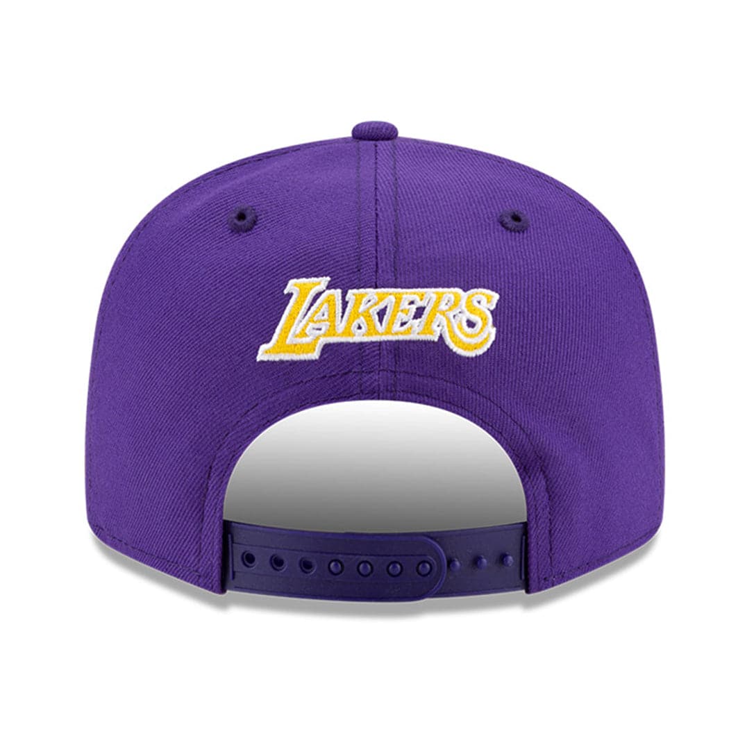 New Era Caps Los Angeles Lakers New Era NBA Ligature 9FIFTY Snapback Hat - Purple