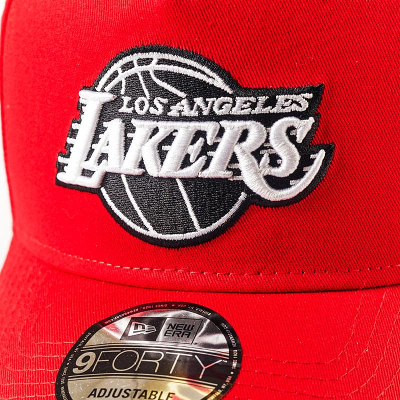 New Era Caps Los Angeles Lakers New Era NBA Monochrome 9FORTY A-Frame Curve Snapback Hat - Red