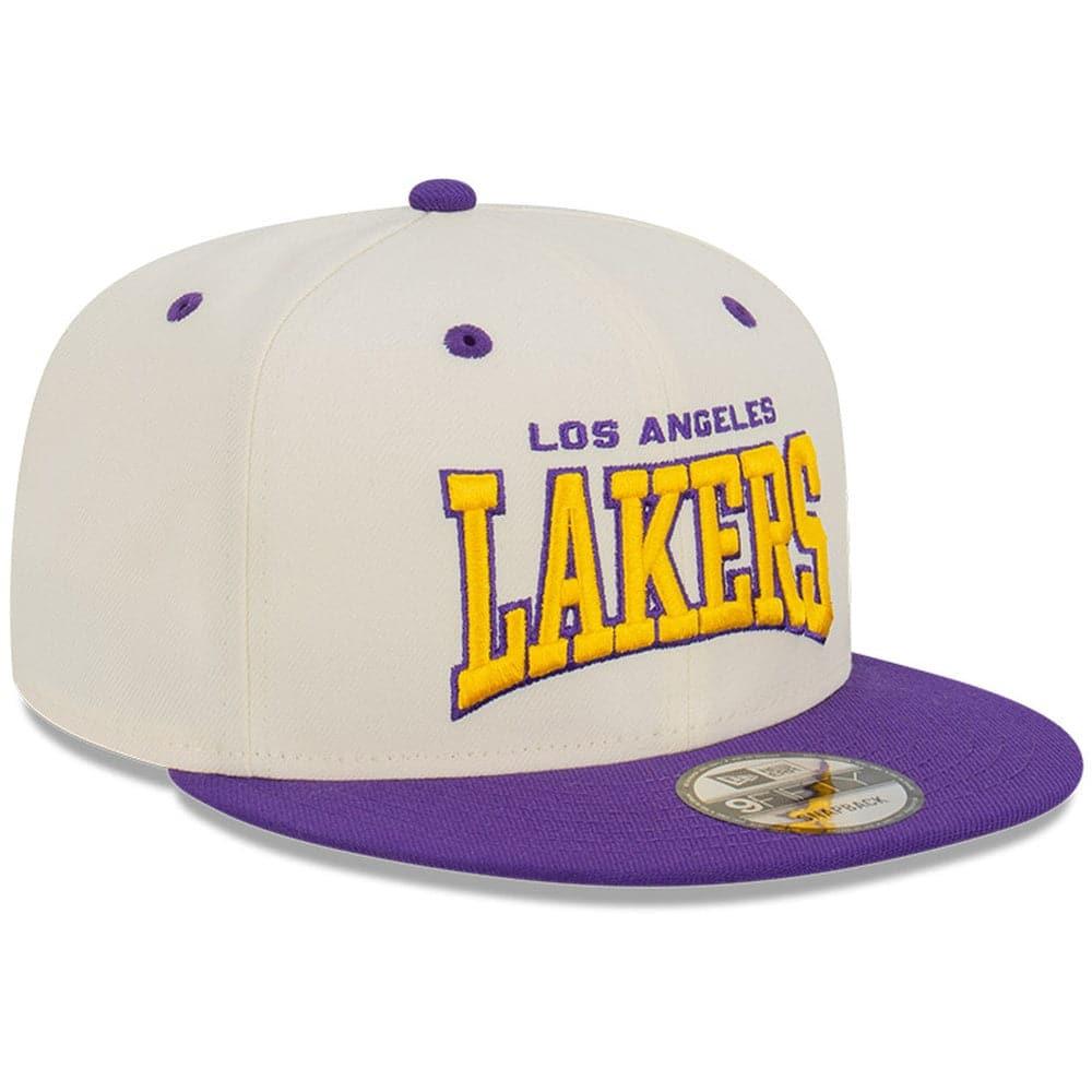 New Era Caps Los Angeles Lakers New Era NBA Pro Arch 9FIFTY Snapback Hat - Chrome