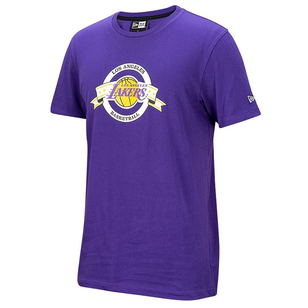 New Era T-Shirts Los Angeles Lakers New Era NBA Ribbon Banner T-Shirt - Purple